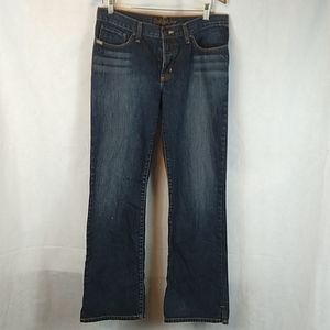 Women's cruel girl slim 11 long bootcut blue jeans